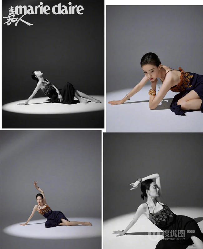 王丽坤嘉人杂志展优雅舞姿气质写真