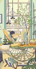 简单的生活，生活气息很浓，很接地气的精美手绘人物场景插画美图