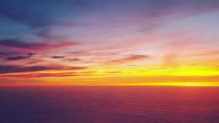 最美的海天一线火烧云自然风景桌面壁纸