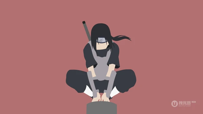 创意火影主要角色人物插画壁纸，就算没有脸，也能一下看出是谁是不？