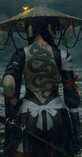 GUWEIZ大师作品集戴斗笠有龙纹身的女孩手机壁纸