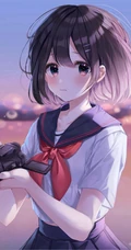 二次元可爱系阳光动感少女精选高清插画图片