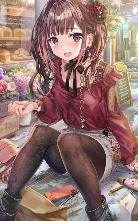 二次元可爱系阳光动感少女精选高清插画图片