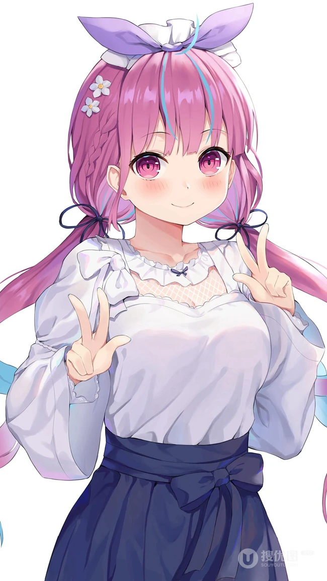 二次元可爱系阳光动感少女精选高清插画图片