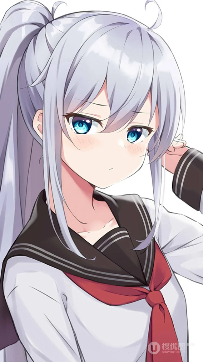 二次元可爱系阳光动感少女精选高清插画图片