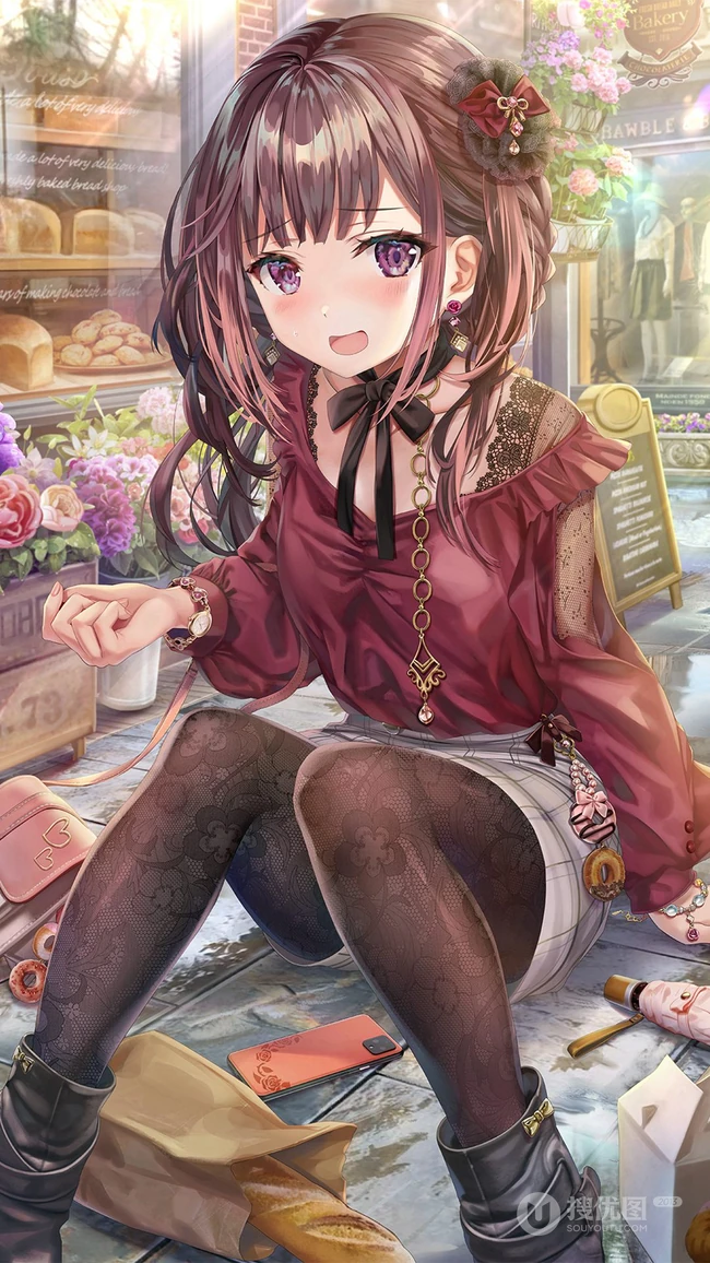二次元可爱系阳光动感少女精选高清插画图片