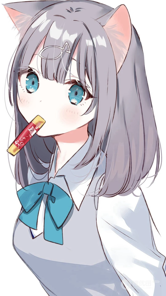 二次元可爱系阳光动感少女精选高清插画图片