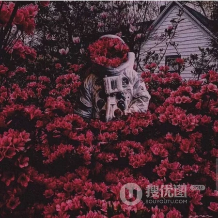 穿宇航服的人，航天员，和狗狗等暗黑风格个性梦想QQ头像图片