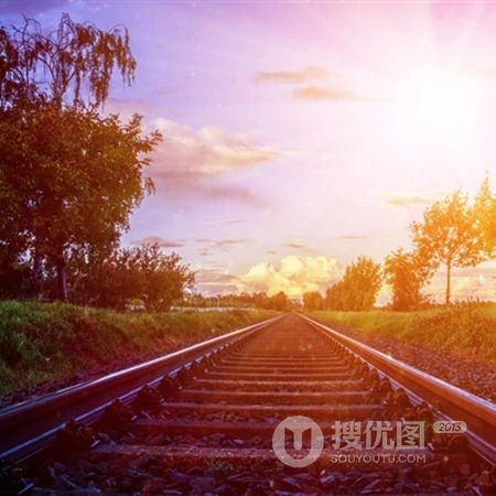 一眼望不到头，蜿蜒的铁路，铁轨高清QQ风景头像图片