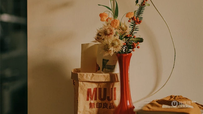 一本书，一瓶花，一个空房间，适合做伤感背景的唯美日系家居静物高清图片 第6张