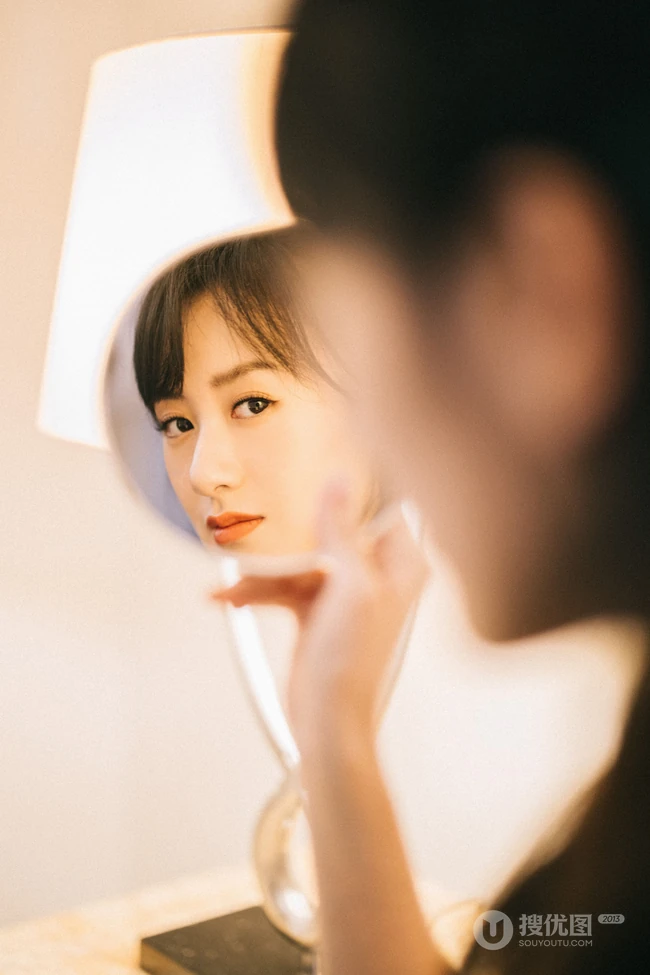 袁冰妍礼裙连衣格子长裙优雅纯美写真照