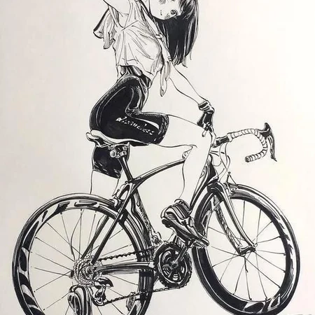 独一无二与众不同手绘铅笔画可爱动漫学生少女临摹纯手稿头像图片