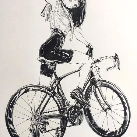 独一无二与众不同手绘铅笔画可爱动漫学生少女临摹纯手稿头像图片