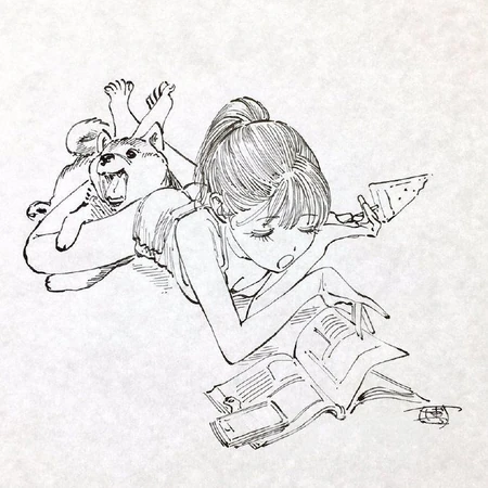 独一无二与众不同手绘铅笔画可爱动漫学生少女临摹纯手稿头像图片