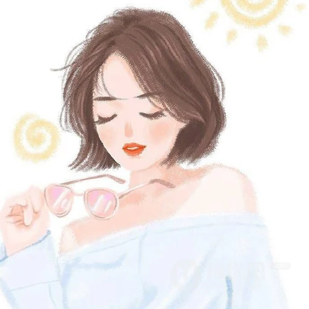 2020好看的小清新风格女生头像，不同个性女生人物插画手绘像素头像图片