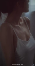 慵懒女生私服艺术摄影，苗条气质的肩带睡裙超美一个人摄影写真图片