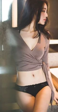 匀称身形家居服模特儿朴正允柔美气质时尚动人666室内艺术写真图片