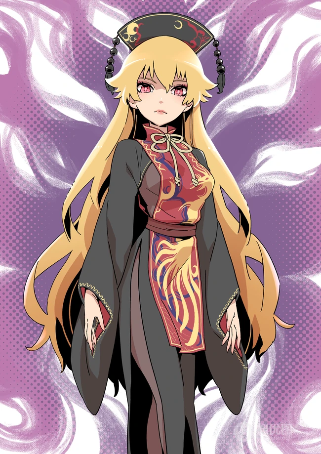 高劈叉连衣古装动漫美女插画手机壁纸