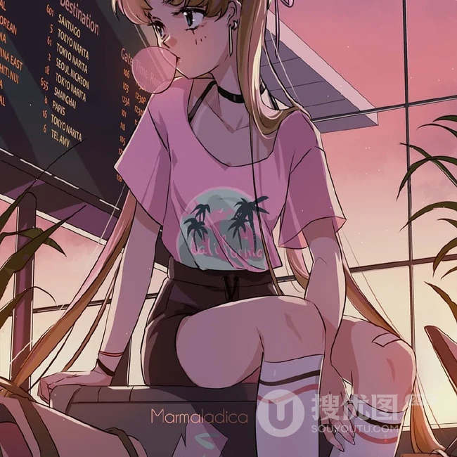 时尚，个性，非主流城市女孩，少女超好看酷美插画图集