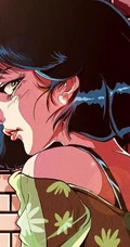旧漫风，日系复古旧漫风城市街头，街角里生活的城市女人插画美图