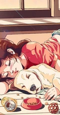 旧漫风，日系复古旧漫风城市街头，街角里生活的城市女人插画美图