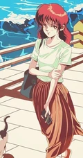 旧漫风，日系复古旧漫风城市街头，街角里生活的城市女人插画美图