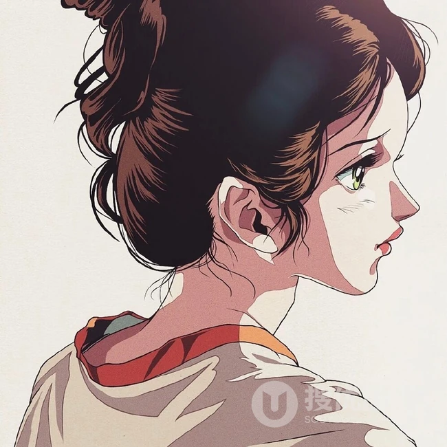 旧漫风，日系复古旧漫风城市街头，街角里生活的城市女人插画美图