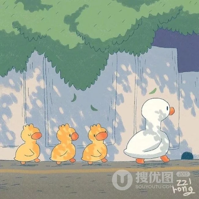 很接地气，生活感很强的可爱卡通好运鸭唯美生活插画美图 第4张