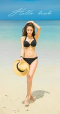 精选匀称身形女生模特儿朴秀妍沙滩泳装系列高挑气质写真照片图集