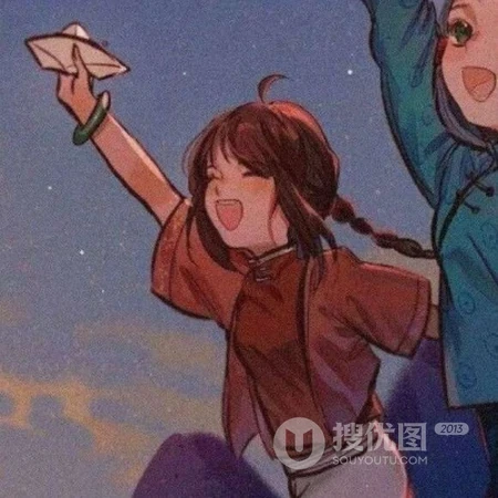 适合小孩子的头像，可爱儿童插画一对两张超萌可爱头像图片