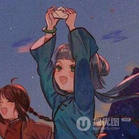 适合小孩子的头像，可爱儿童插画一对两张超萌可爱头像图片