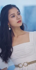 湘妹子张婧仪超美气质长发，仙气白裙优雅写真图片