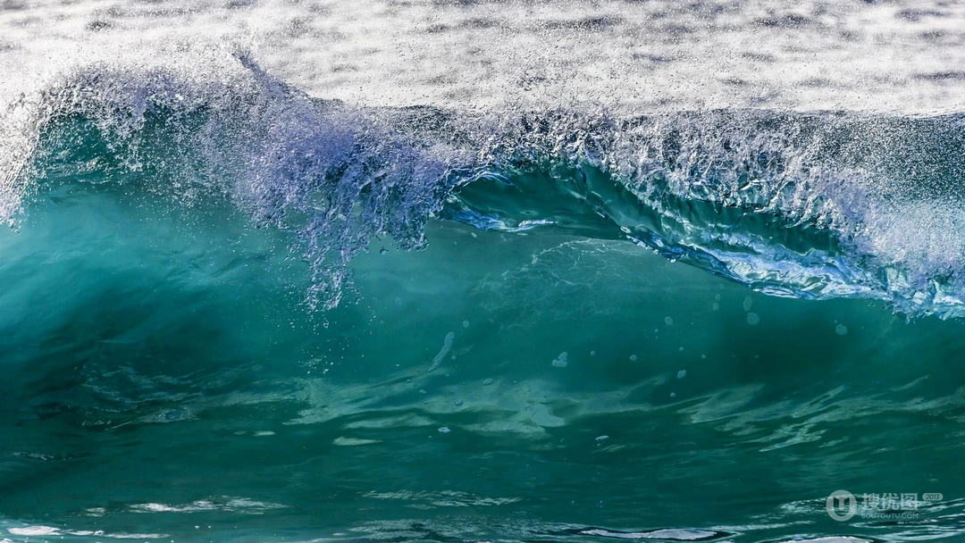 翻滚的海浪，简直是太美啦！海浪翻滚瞬间抓拍超震撼高清桌面壁纸图片
