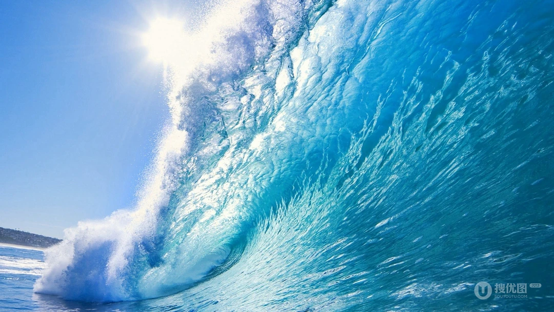 翻滚的海浪，简直是太美啦！海浪翻滚瞬间抓拍超震撼高清桌面壁纸图片