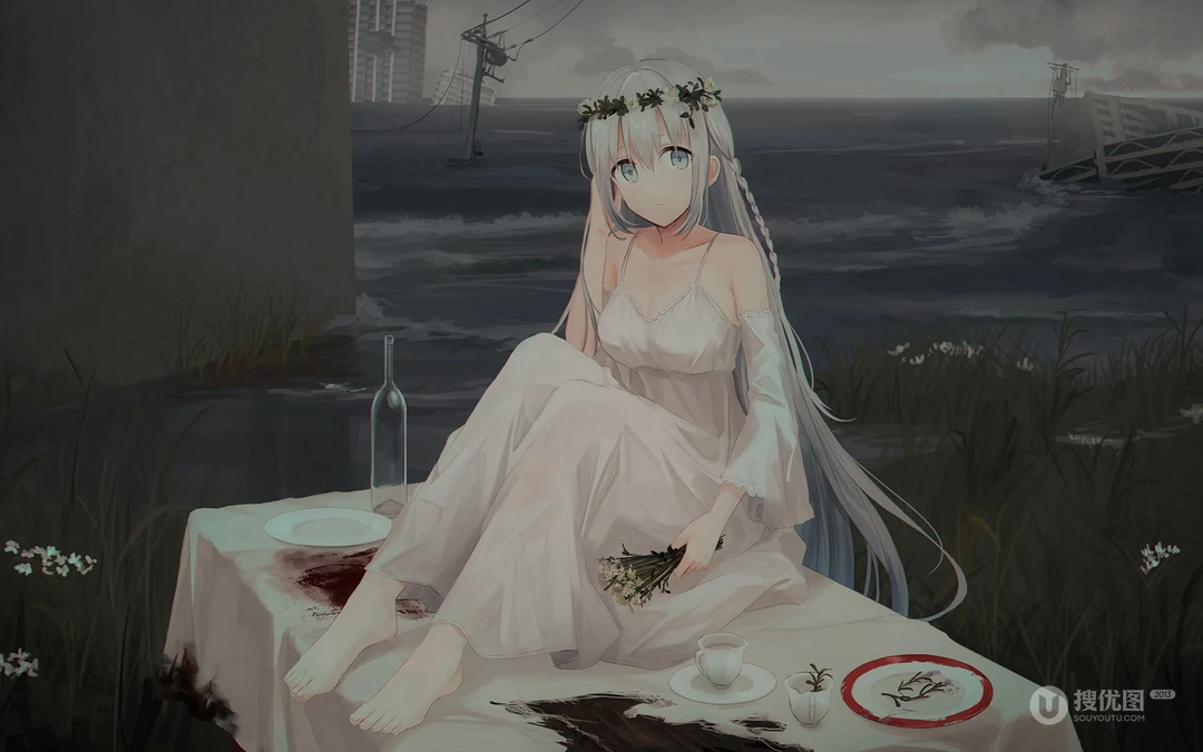 好看的动漫女生插画壁纸，穿着各种不同裙装的美丽二次元动漫少女壁纸图片