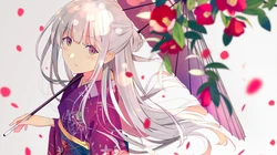 好看的动漫女生插画壁纸，穿着各种不同裙装的美丽二次元动漫少女壁纸图片