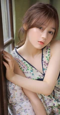 青涩可人超少女碎花连衣裙慵懒气质居家美好的一天生活写真图片
