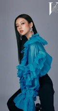 何瑞贤化身时尚摩登柔女生郎登杂志写真高扎马尾图片