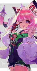 睁一只眼闭一只眼，抛媚眼的可爱活力动漫少女高清图片集