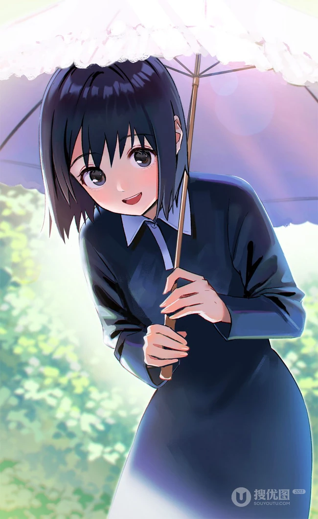 撑着不同雨伞的二次元少女精选高清唯美图片集
