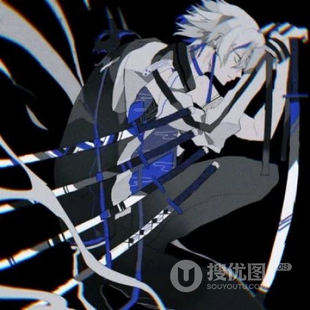 手拿武士刀的帅气动漫男生超霸气冷酷，独一无二专属头像图片