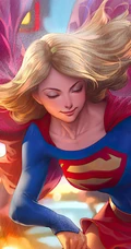 DC动漫主角&ldquo;女超人&rdquo;动漫插画高清手机壁纸免费下载