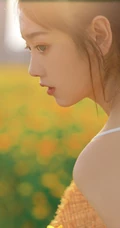 山花浪漫的花间超美肩带白裙少女唯美艺术摄影写真图集