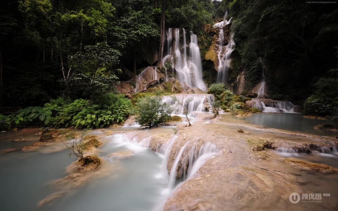 绿色护眼森林壁纸，美丽让人心旷神怡的山水风景超清桌面壁纸