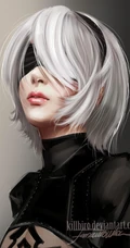 机械纪元的主角近照人像手绘壁纸，绝非烂大街系列的白发女主