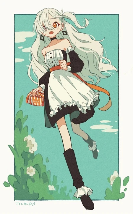 可爱的盐系女孩，动漫少女人物画美图插画图集