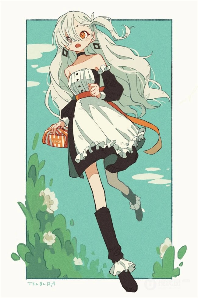 可爱的盐系女孩，动漫少女人物画美图插画图集