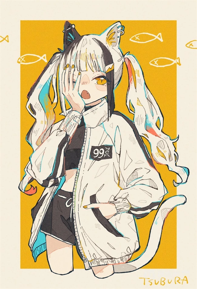 可爱的盐系女孩，动漫少女人物画美图插画图集