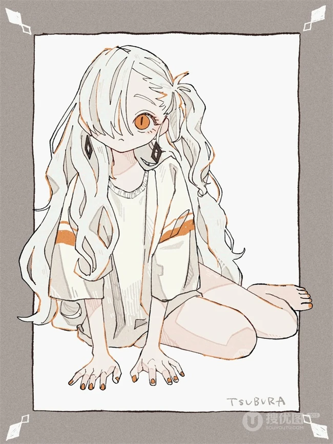 可爱的盐系女孩，动漫少女人物画美图插画图集