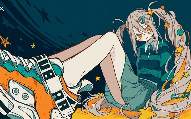 可爱的盐系女孩，动漫少女人物画美图插画图集